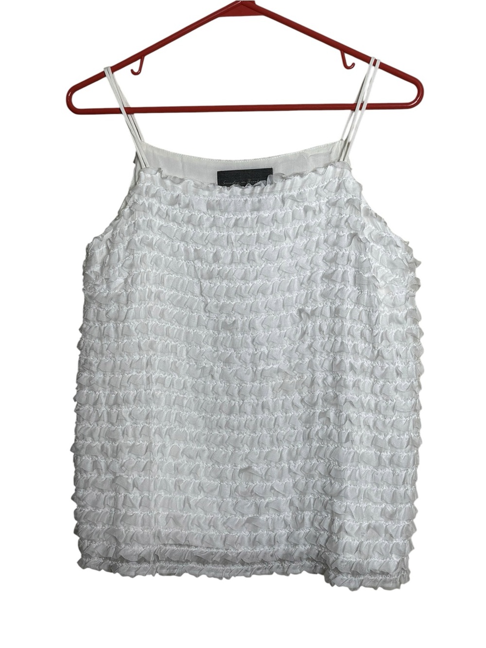 Sunday in Brooklyn White Ruffle Camisole Top Size S